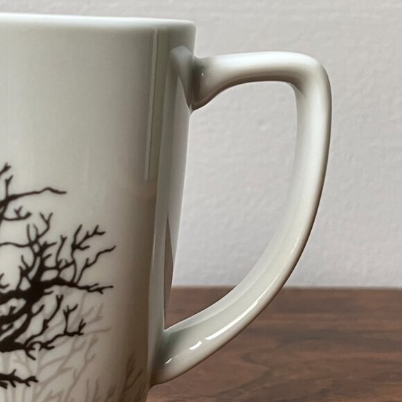 Corelle Coordinates Timber Shadows Coffee Mug Black Grey Trees 12 oz - Picture 4 of 8